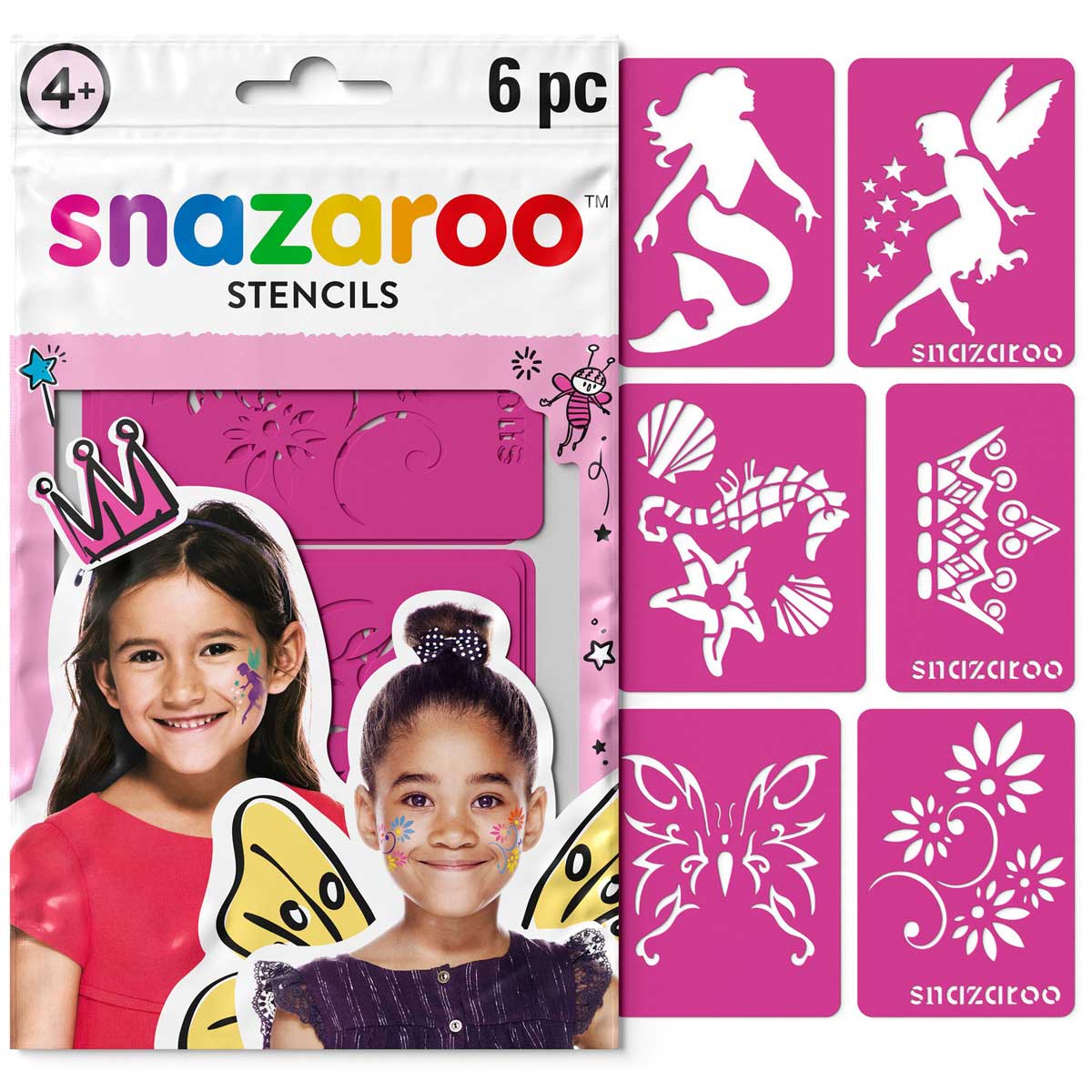Snazaroo - 6 Stencils - Fantasy Faces (Girls)