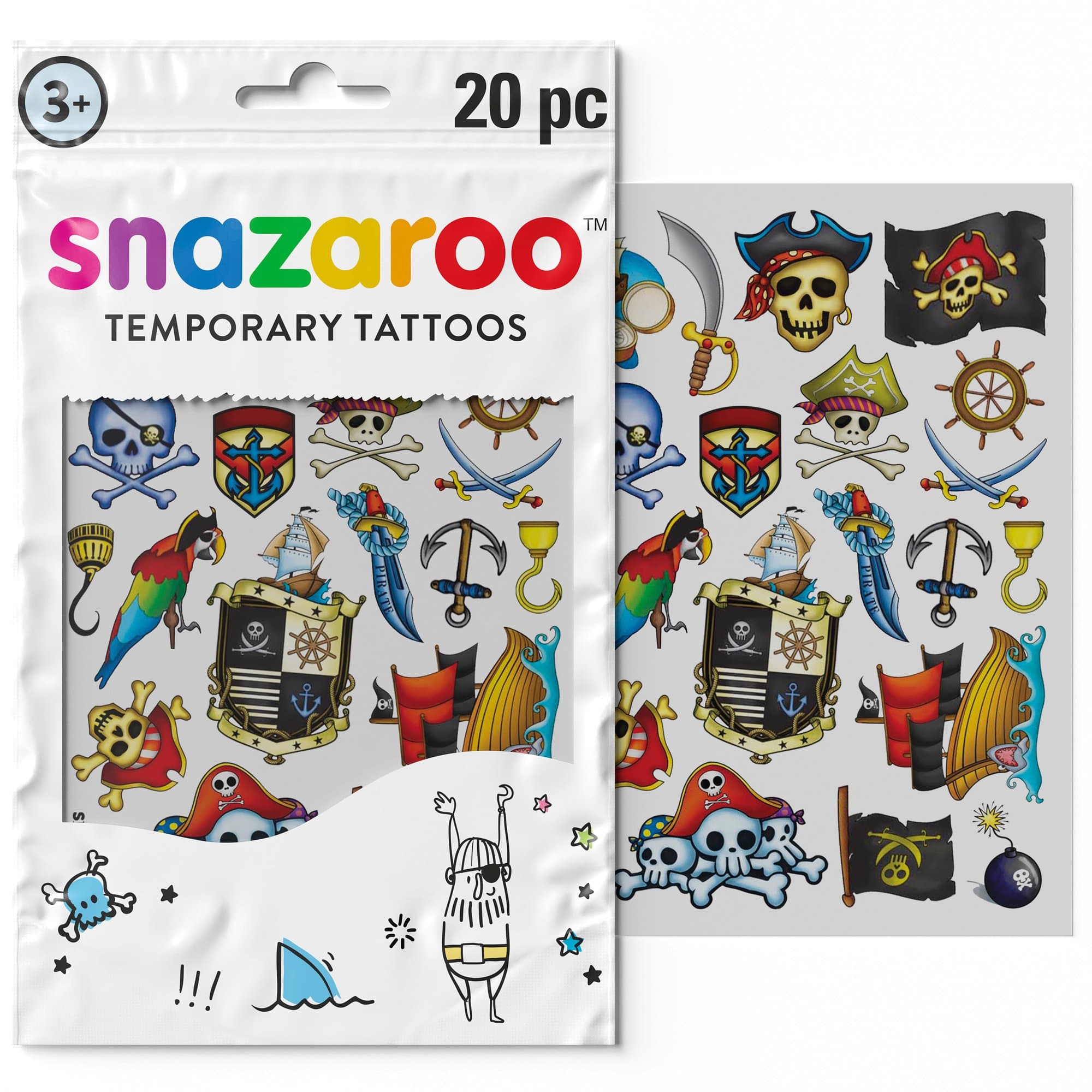 Snazaroo - 20 Temporary Tattoos - Boys