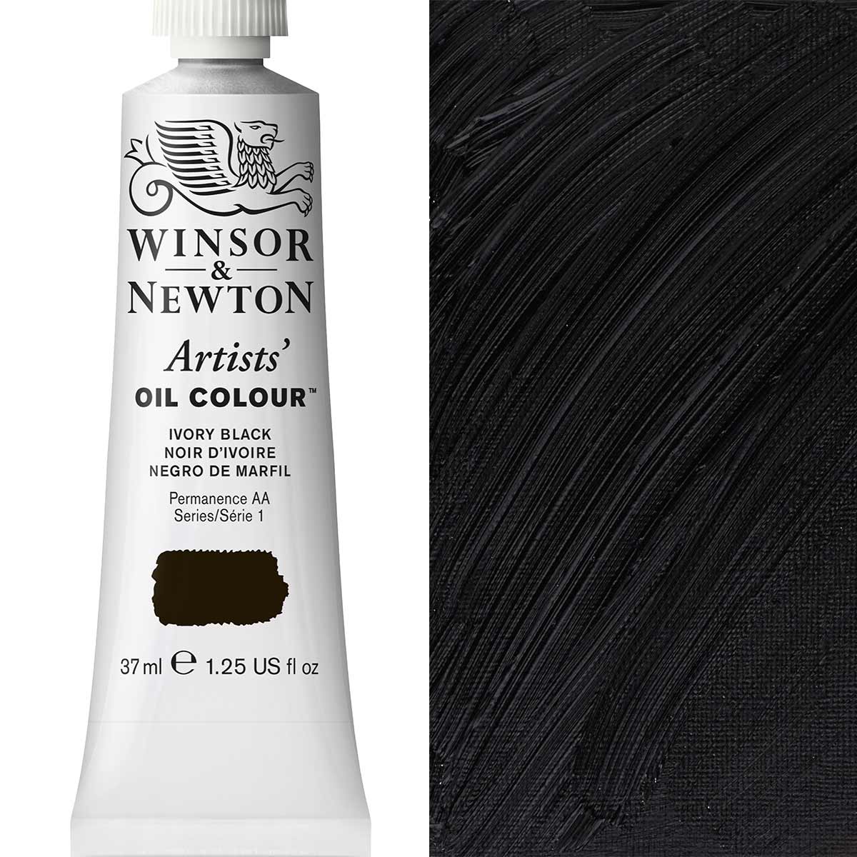 37ml Ivory Black - Artists' Oil