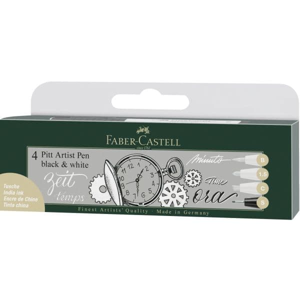 PITT ARTIST PEN BRUSH BLACK & WHITE WLT 4