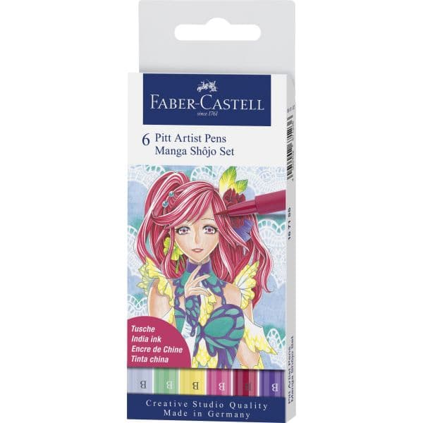 PITT ARTIST PENS MANGA SHOJO SET 6
