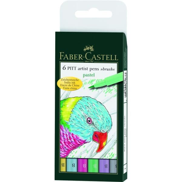 PITT ARTIST PEN BRUSH PASTEL WALLET OF 6