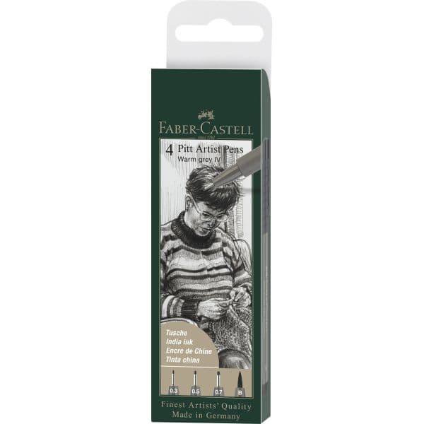 PITT ARTIST PENS WARM GREY 1V WLT 4