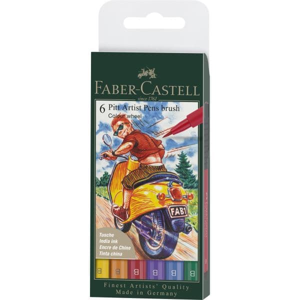 PITT ARTIST PEN BRUSH COLOUR WHEEL WLT 6