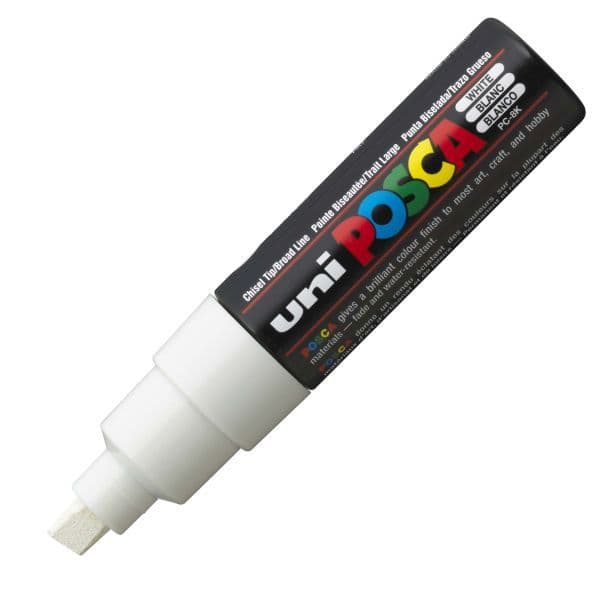 POSCA PC 8K BOLD CHISEL TIP - WHITE
