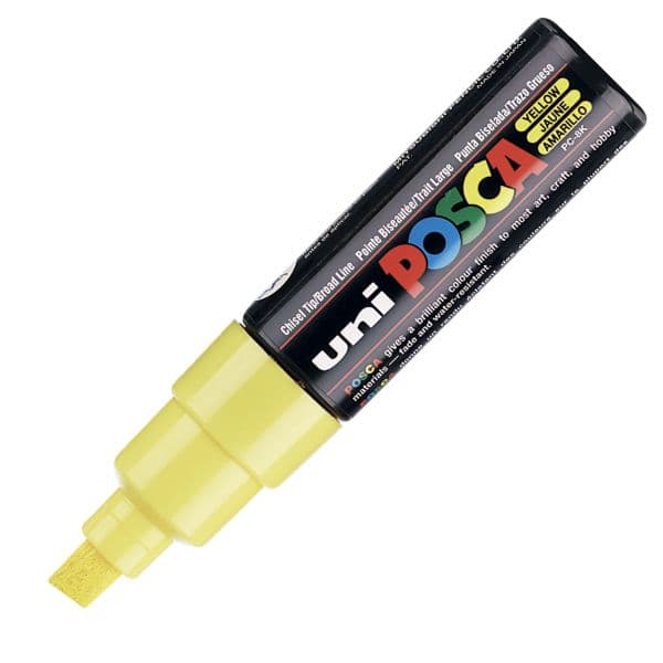POSCA PC-8K BOLD CHISEL TIP - YELLOW