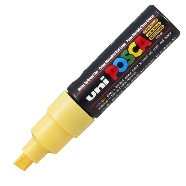 POSCA PC-8K BOLD CHISEL TIP - STRAW YELLOW