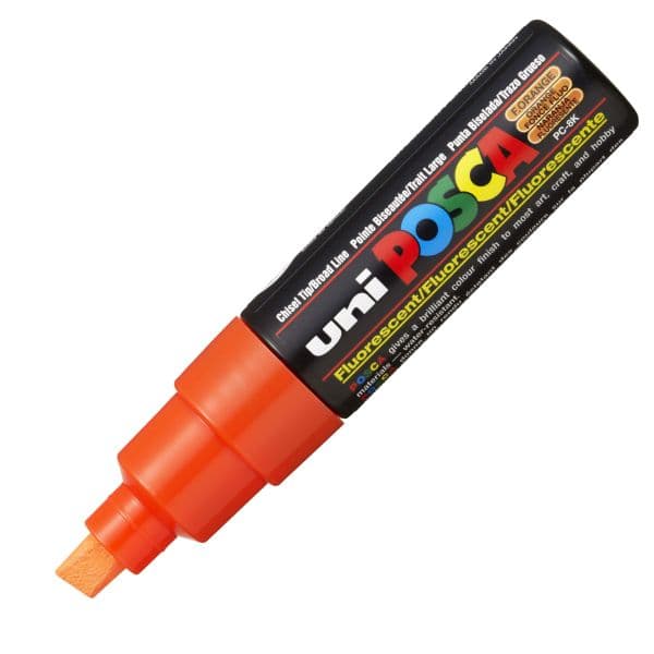 POSCA PC-8K BOLD CHISEL TIP - FLO ORANGE