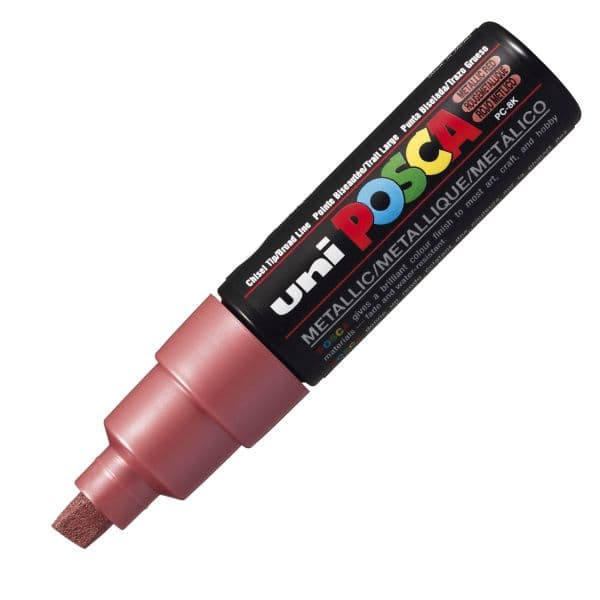 POSCA PC-8K BOLD CHISEL TIP - METALIC RED