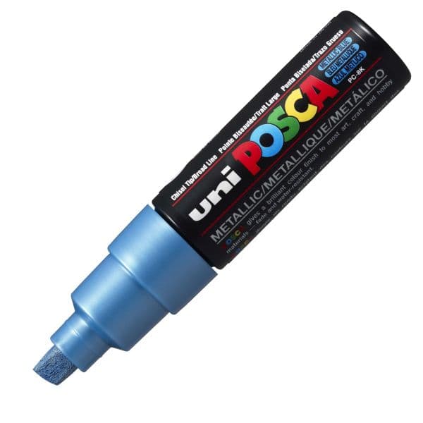 POSCA PC-8K BOLD CHISEL TIP – METALIC BLUE