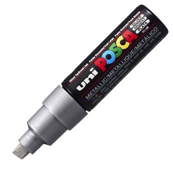 POSCA PC-8K BOLD CHISEL TIP – SILVER