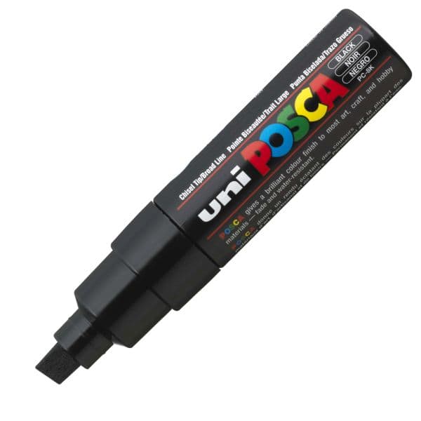 POSCA PC-8K BOLD CHISEL TIP – BLACK