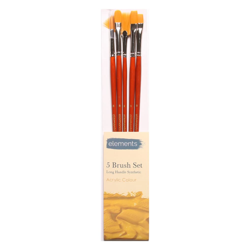 Elements Acrylic 5 LH Brush Plastic Wallet
