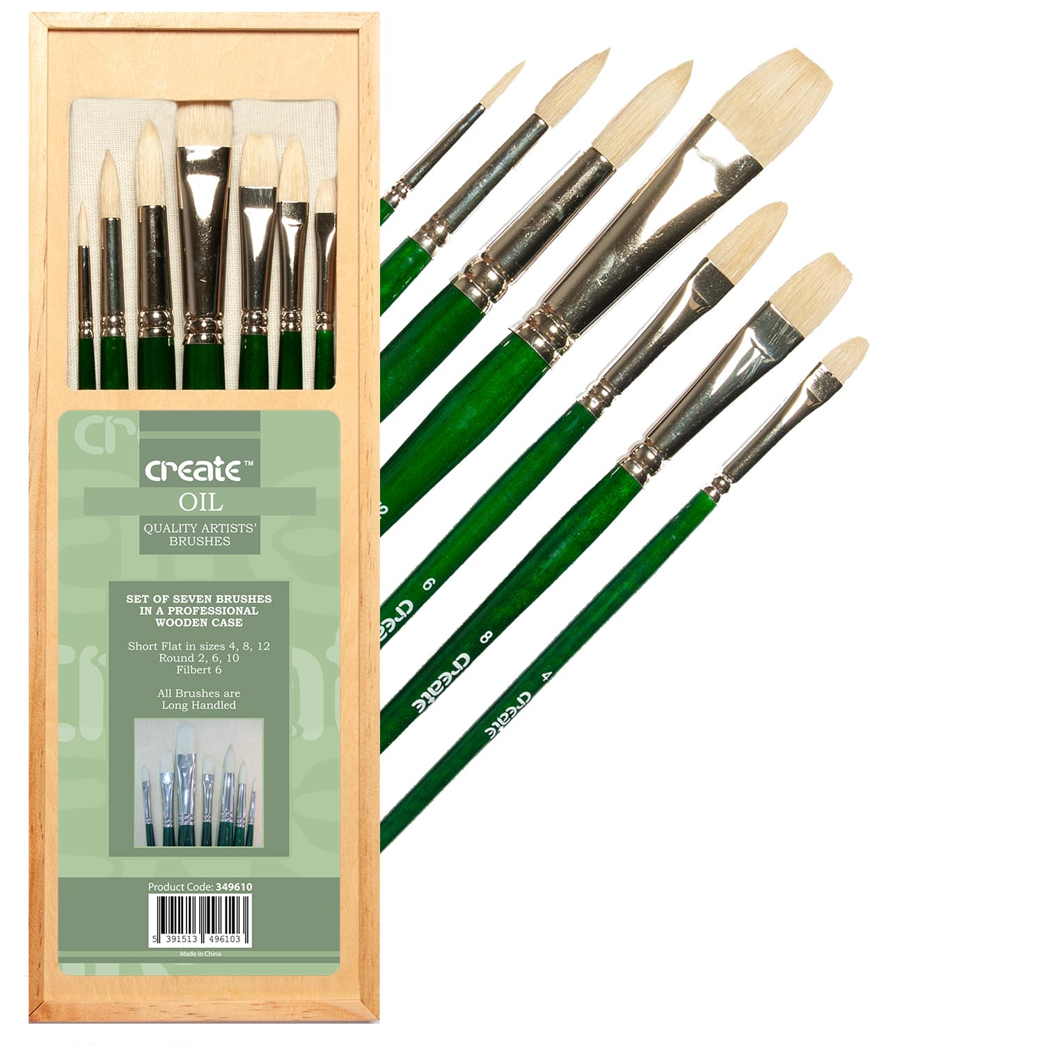 Create - Oil Wooden Brush Set