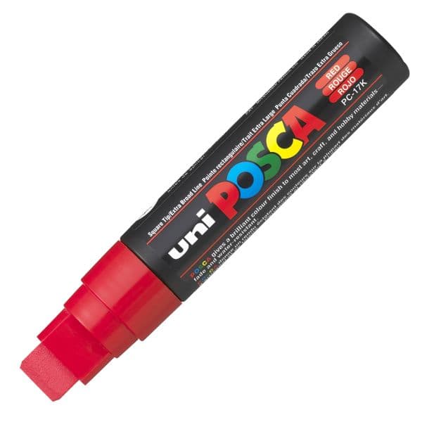 POSCA PC-17K EXTRA-BROAD CHISEL TIP – RED