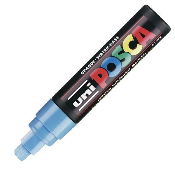 POSCA PC-17K EXTRA-BROAD CHISEL TIP – LIGHT BLUE