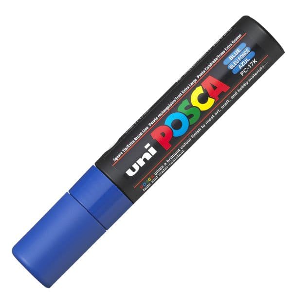 POSCA PC-17K EXTRA-BROAD CHISEL TIP – BLUE