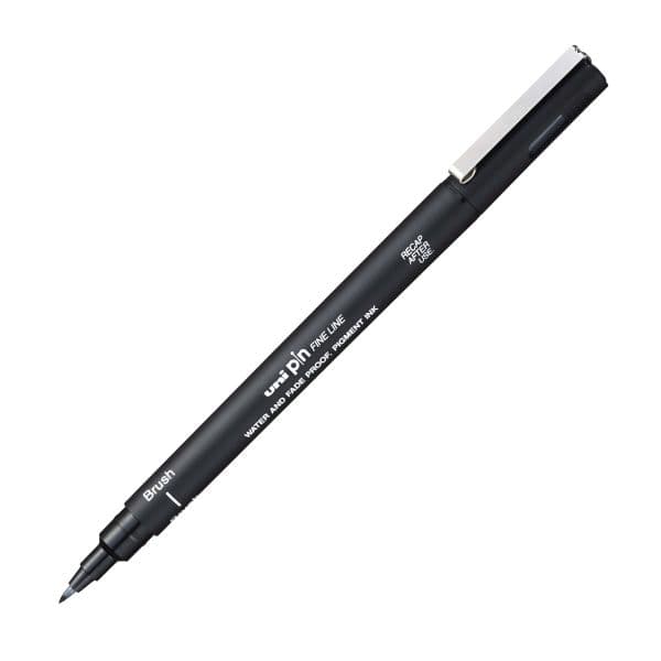 PINBR-200 (S) BLACK BRUSH FINE LINE MARKER