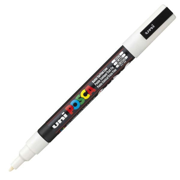 POSCA PC-3M FINE BULLET TIP – WHITE