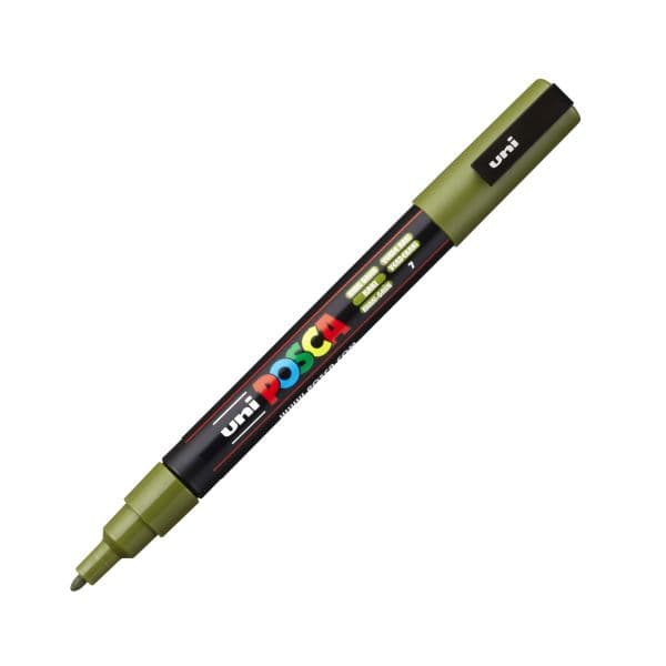 POSCA PC-3M KHAKI GREEN FINE BULLET TIP