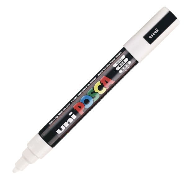 POSCA PC-5M MEDIUM BULLET TIP – WHITE