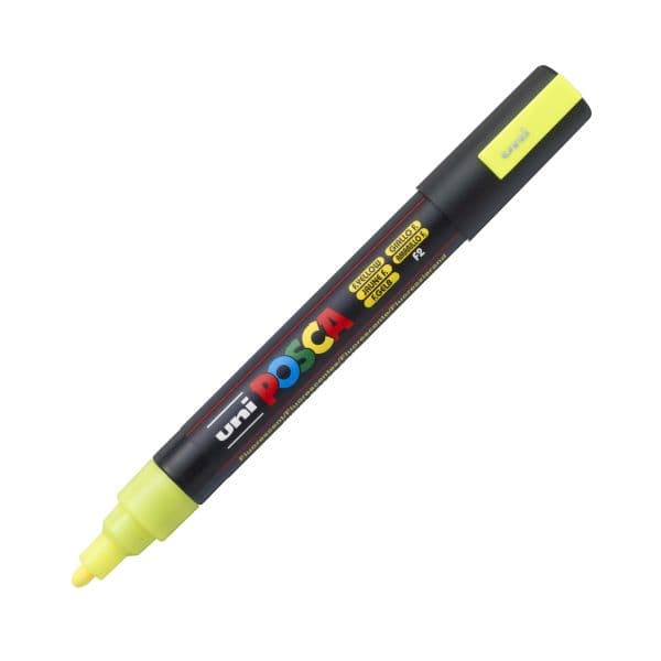 POSCA PC-5M FLUORESCENT YELLOW MEDIUM BULLET TIP