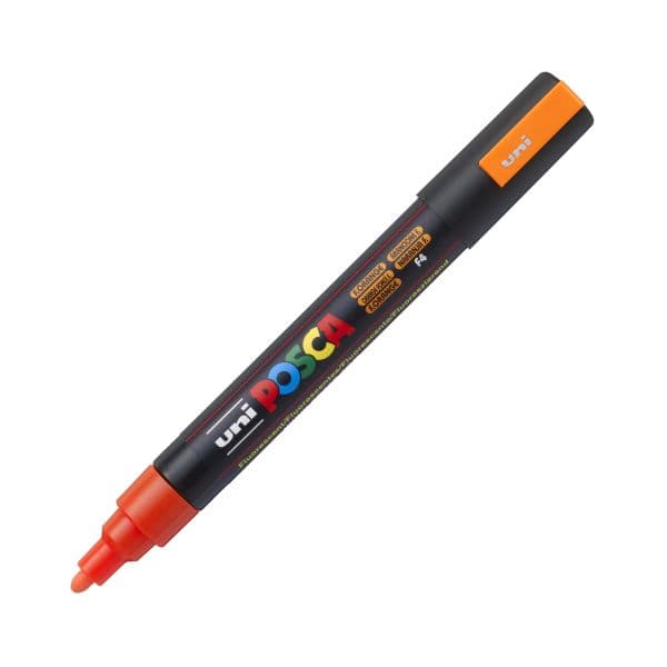 POSCA PC-5M FLUORESCENT ORANGE MEDIUM BULLET TIP