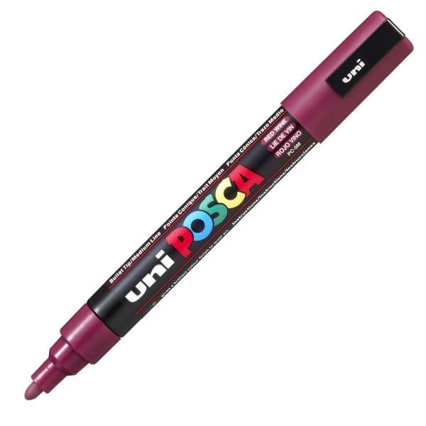 POSCA PC-5M MEDIUM BULLET TIP – WINE RED