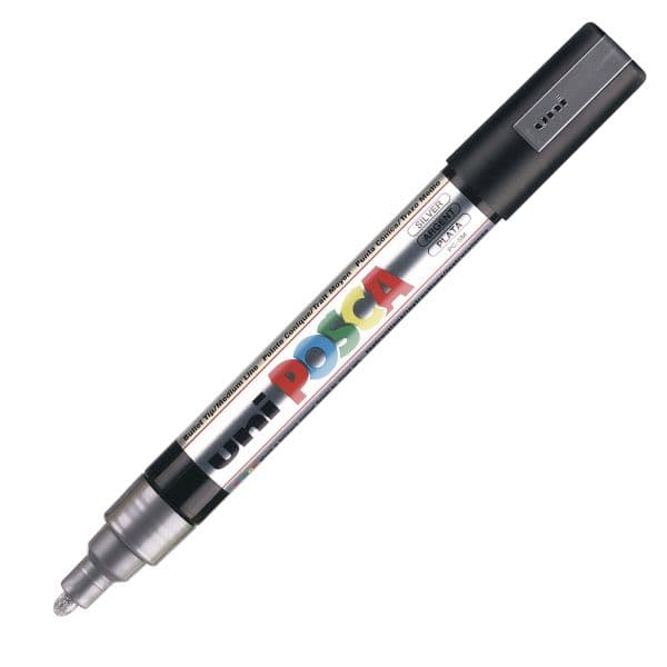 POSCA PC-5M MEDIUM BULLET TIP – SILVER
