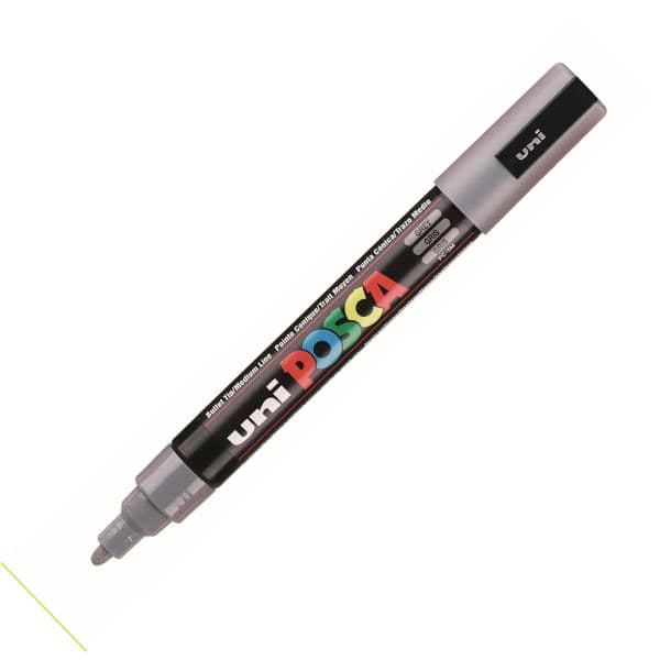 POSCA PC-5M MEDIUM BULLET TIP – GREY