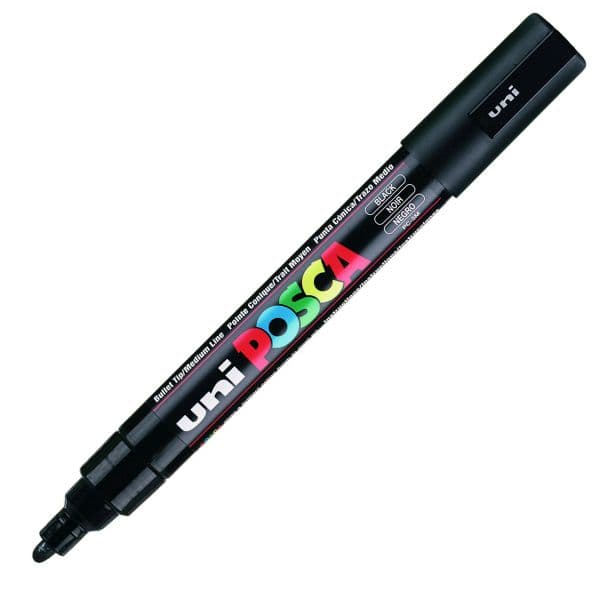 POSCA PC-5M MEDIUM BULLET TIP – BLACK