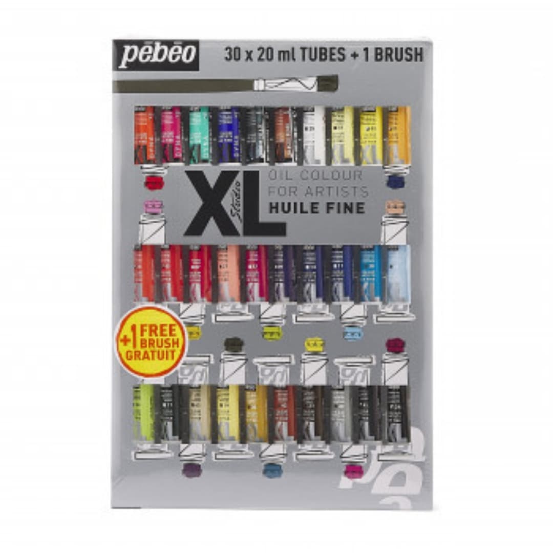 XL Oil Set 30 x 20 ml and 1 brush front shooting