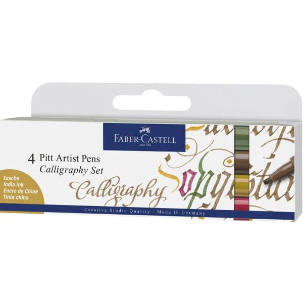 PITT ARTIST CALLIGRAPHY SET WLT OF 4 COLOURS