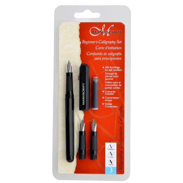 STARTER CALIGRAPHY SET 3 NIB MC1235 LEFT HANDED