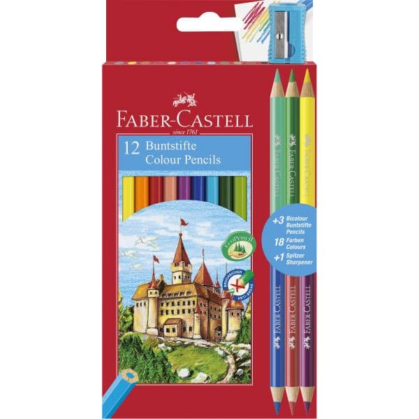 ECO COLOUR PENCILS BOX12 WITH 3 FREE BIO-COLOURS + SHARPENER