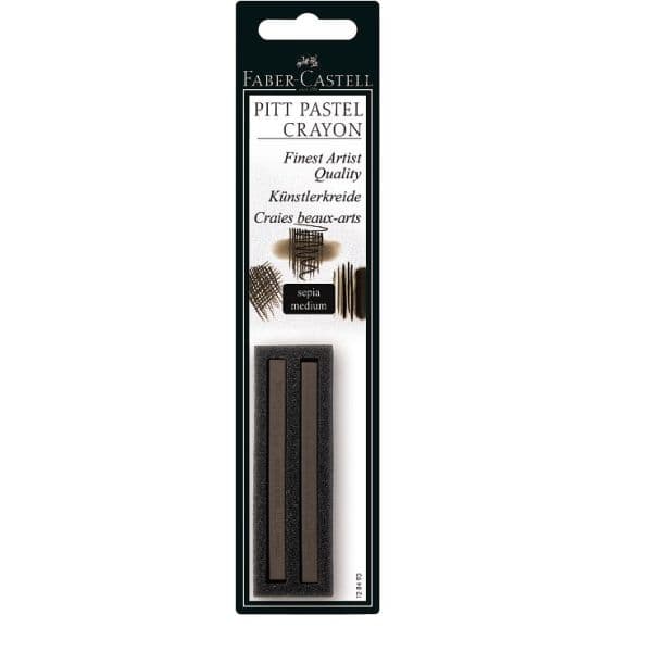 PITT PASTEL CRAYON SEPIA MEDIUM – BLISTER OF 3