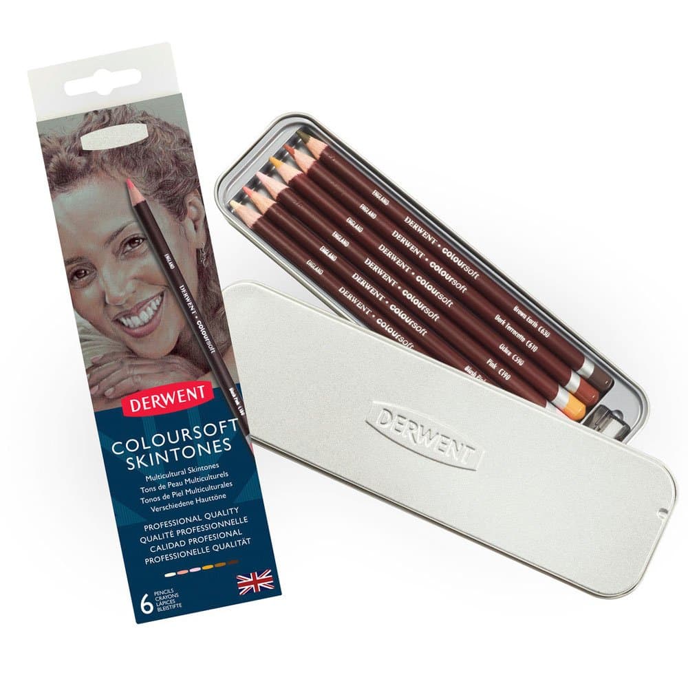 Coloursoft Portrait Pencils Tin of 6 (B)