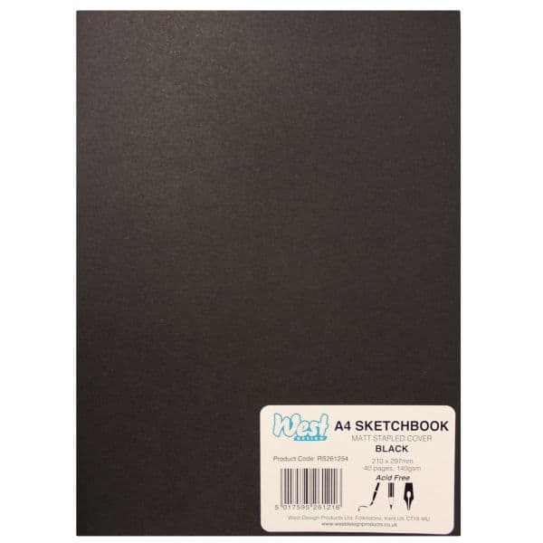 A4 SKETCHBOOK MATT BLACK