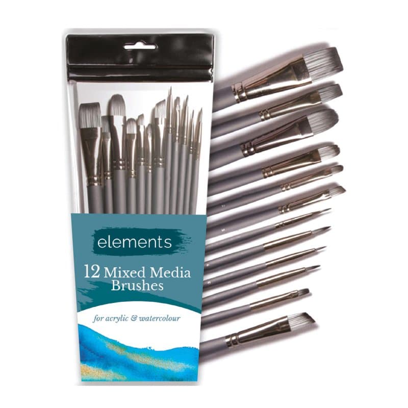 Elements Mixed Media 12 pcs Brush Pack