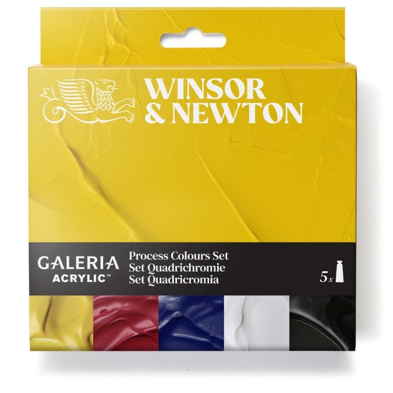 W&N Galeria Acrylic Colour 5x60ml Tubes Process Set
