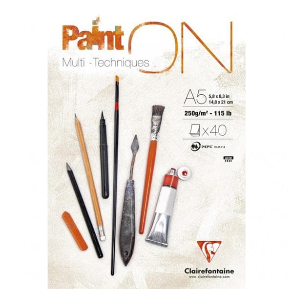 Clairefontaine Paint'On, Glued, A5 Painting ad - White