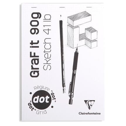 GRAF IT glued pad Dot grid A4 90g 80sheet - Assortment