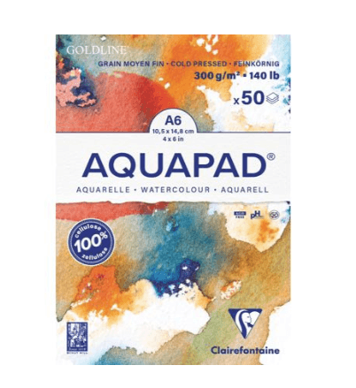 Goldline Aqua Pad Medium Fine Grain, 300g, A6, 50 Sheets