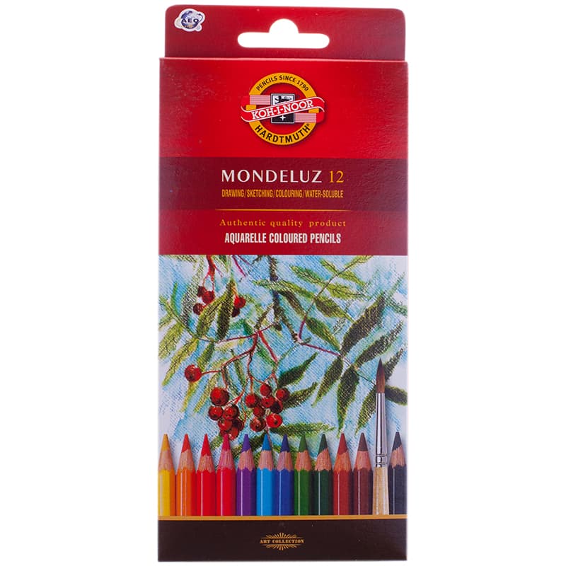 Koh-i-Noor Mondeluz Aquarelle Coloured Pencils (12)
