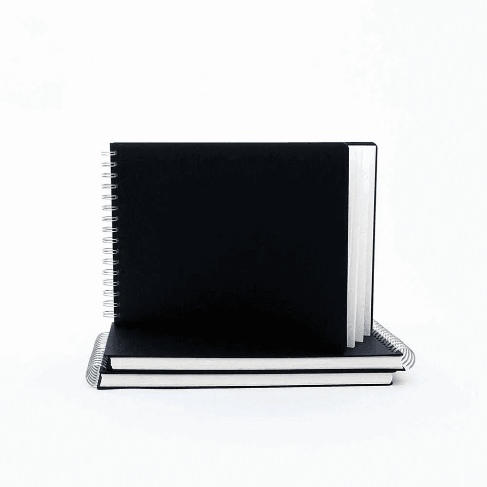 A3 Euro Landscape Sketchbook, Black Microline Cover