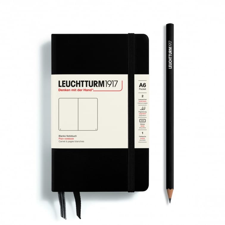 Black, Pocket (A6), 187 p., plain