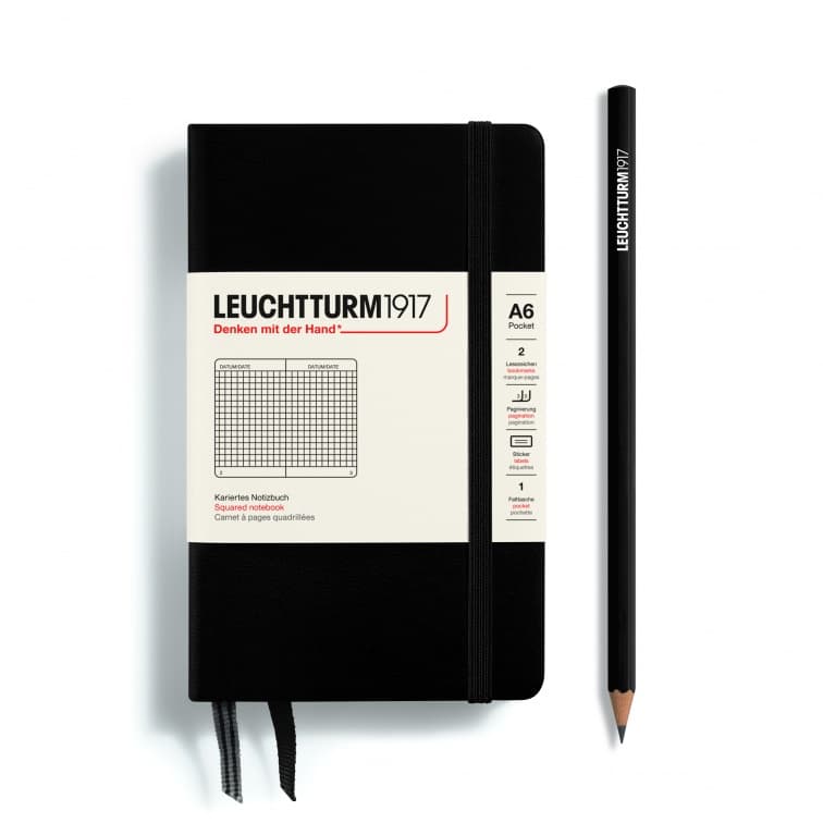 Black, Pocket (A6), 187 p., squared