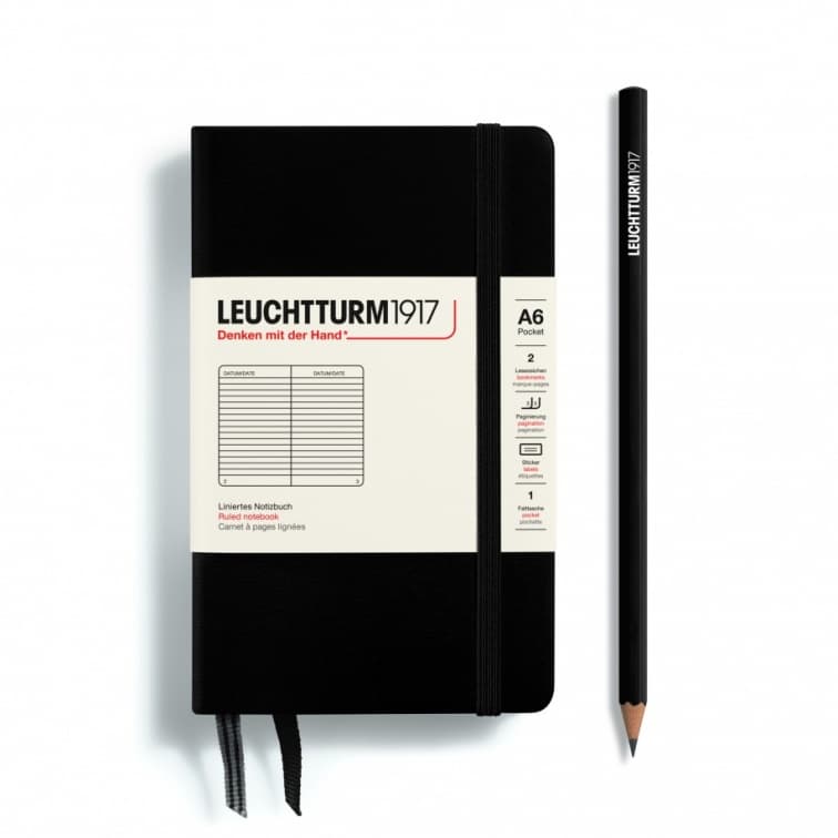 Black, Pocket (A6), 187 p., ruled