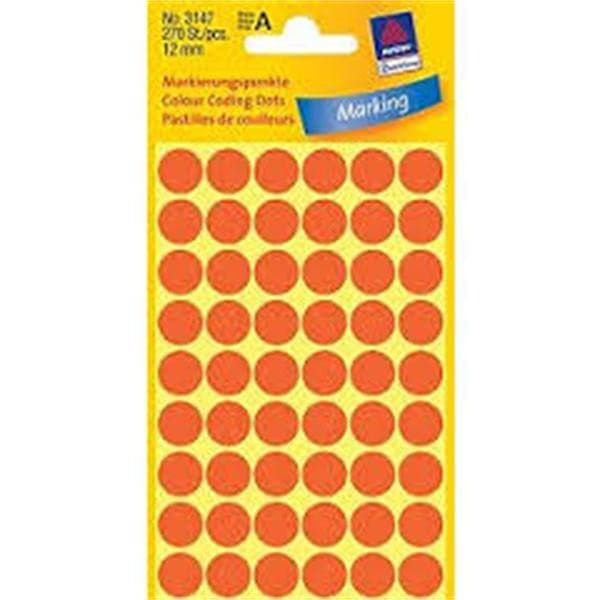 Avery dot 12mm Orange