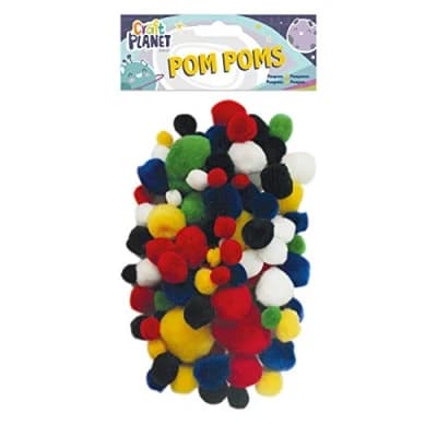 Craft Planet Pompoms, Pack of 100, Multi Colour